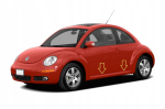 VW Beetle 1999-2011 - Kroomitud k&uuml;ljeliistud ustele kroomitud kaitse