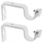 Yousheng 2 tk Kardinahoidja Reguleeritav Raskekaaluline Veniv Metallkonstruktsioon Aknakardina Drapeerimiskanga &Uuml;lemine Kokkupandav Konks Akna Tarvikud valge