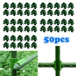 50 tk Green Plant Trellis Connector klamber vaia klambrid Taimne viinapuu ristpandla fikseeritud aiaraamiga varda aiat&ouml;&ouml;riista jaoks 8MM