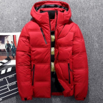Talvejope Meeste Valge Pardi Ule V&auml;lisriided Mantel Parka Soe Mantel Veste Homme Vinter Jakke M punane