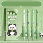 4 tk joonisfilmi geelpliiatsite komplekt, gradientk&auml;sn, pehme puutetundlik must v&auml;rviline tint 0,5 mm kuuliotsaga kirjutamiskoolile