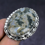 Ocean Jasper Gemstone 925 Sterling Silver gift Jewelry Ring Size 9.5 f3A58