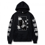 Anime Jujutsu Kaisen Hoodies Meeste Satoru Gojo Printiga dressipluus S&uuml;gistalvine Harajuku Kapuutsiga kapuutsiga T&auml;navar&otilde;ivad Suures suuruses kapuuts S