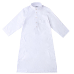 Moslemitest lapsed poisid Saudi Araabia Thobe R&uuml;&uuml; Top P&uuml;ksid Kaftan Arab Islamic R&otilde;ivad 110cm valge
