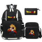 3 tk/komplekt Anime Dragon Ball S&uuml;learvuti Seljakott Unisex Seljakott L&otilde;unas&ouml;&ouml;gikotiga T&uuml;drukule Poisile Teismelisele Koolikott Meestele Naistele Vabaaja Kott Seljakott Mochila