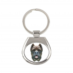 Cane Corso, Italian Cane Corso - geometric keychain with a photo and the inscription Art-Dog