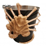 3D Facehugger Popkorni &auml;mber suure mahutavusega kaasaskantav raskeveokite metallist popkorni suupistekaussi konteiner Ulme &otilde;udusfilmide f&auml;nnidele kingitus 1pc