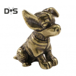 Messingist koerakujuke Vintage kutsikamudel Miniloom Metallkuju skulptuur Tee lemmikloomade lauaarvuti Feng Shui t&ouml;&ouml;laua kaunistus Dog