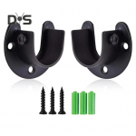 1 komplekti kruvidega kapivarda kronstein, roostekindel korrosioonikindel, lihtne paigaldamine kardinapuu hoidja kapivarda tugikomplekt must