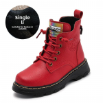 T&uuml;drukute l&uuml;hikesed saapad s&uuml;gise ja talve uued keskmised &uuml;hekordsed saapad Moodsad ja vabaaja kuhjaga paksendatud poiste puuvillased saapad 30