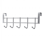 Seinale kinnitatav konksrest ukse kohal, roostevabast terasest konksreiul 5 konksuga k&ouml;&ouml;gi jaoks WC Magamistoa Vannituba (H&otilde;bedane) One Size h&otilde;be