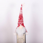 J&otilde;ulukaunistused N&auml;otute nuku veinipudeli hoidja J&otilde;uluvana veinikott