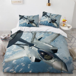 Poiss Lennuk H&auml;vitaja Tekikate Taevamuster Pol&uuml;ester Voodipesu Komplekt Lastele Noortele Meestele Hall Lennuki Prindiga Tekikate Kuninga Suurus 140x210cm 2pcs