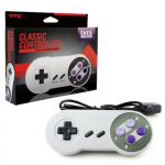TTXTECH Manette Pad Joystick Pour Console Super Nintendo Entertainment System SNES - R&eacute;tro Gaming - Gris