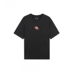 Li Ning Spordielustiili Seeria &Uuml;mmarguse Kaelusega Pullover &Uuml;hev&auml;rviline Logotr&uuml;kiga L&uuml;hikeste Varrukatega T-s&auml;rk Meeste Topid Must AHSS895-4 S