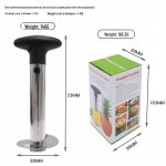 Roostevabast terasest ananassi s&uuml;damiku eemaldaja ja silmade eemaldamise t&ouml;&ouml;riist Pineapple Core Slicing Knife must