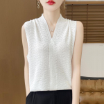 Naiste ka&scaron;miirvest Qinghe ka&scaron;miir 50% vill 50% siid Naiste s&uuml;gis- ja talvine ka&scaron;miirvest pehme ja soe M valge