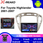 2 Din Android 12 Toyota Highlander 1 XU20 2001-2007 jaoks Auto Raadio Multimeedia Videopleier Navigatsioon CarPlay Stereo DVD Peaseade 4 core 1GB+32GB carplay