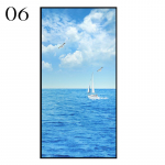 Privaatsusaknakile Mere&auml;&auml;rne maastik Prinditud klaaskleebised Staatilised klambrid Vin&uuml;&uuml;lkleebised Kodu Toa Decor Aknatoonimine 40x90cm
