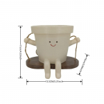 Swing Flower Pot Resin Smiling Face Planter Pot Loov seinale riputatav istutusmasin sise&otilde;uetaimedele Aiatarvikud