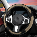 Auto roolikate rooliv&otilde;imendi universaalne libisemiskindel rattakaitsekate PU nahast moodne auto sisustustarvikud must