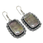 Natural Fluorite Gemstone 925 Sterling Silver Jewelry Earring 2.17 m1s49