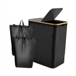 Foldable Laundry Hamper with Lid for Dirty Clothes in Living Room and College