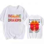Imagine Dragons Loom Tour 2025 T-s&auml;rk l&uuml;hikeste varrukatega puuvillased meeste/naiste s&auml;rgid, kvaliteetsed pehmed unisex t&auml;navar&otilde;ivad, hip-hop mood S