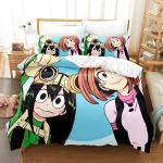 Minu kangelane Akadeemia Voodipesu Komplekt Jaapani Anime Mugav Tekikate &Uuml;he- Kahekohaline Queen Twin Full Suurus Tekikate Teismeliste Voodipesu Us Twin172x218cm