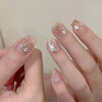 24 t&uuml;kki New Wear k&uuml;&uuml;net&uuml;kk Wind White Flower Nail Art j&auml;rkj&auml;rguline vahetamine Maillard Pure Desire v&otilde;ltsk&uuml;&uuml;nte t&uuml;kk