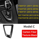 BMW Carbon Fiber Texture jaoks m&otilde;eldud auto k&auml;iguvahetuspaneeli raami k&auml;igukangi nupu kaanepea trimm jaoks BMW F30 F10 F15 F07 F20 F21 F22 F32 F34 F3 jaoks