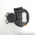 Sisset&otilde;mmatav kahekordne koerarihm Rulett jalutusrihm valgustus lemmikloomade jalutamine pliikoer helkurt&otilde;mbek&ouml;is 3M pikad rihmad kahele koerale must