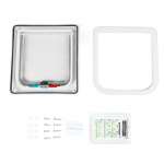 Kassiklapi uks lukustatav madala m&uuml;ratasemega sisemine v&auml;limine kassipoja uks aknaseinale valge