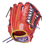 Rawlings T&auml;iskasvanute pesapall, vasakusse viskek&auml;esse sobituv pehmepall, DP v&auml;rvid, suurus 12 GS4FHDS66 (&Otilde;ige kulumine) Naiste HOH(R) [All Round] Scarlet/Pink blue