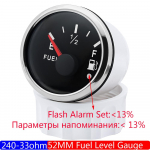 Auto 240-33 oomi 52mm K&uuml;tusetaseme n&auml;idik alarmiga Punane tuli Roostevaba teras K&uuml;tusetaseme andur RV Matkaauto Merepaat Auto 12V24V