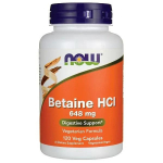 Now Foods - BETAINE HCL 648 mg., 120 CAPS