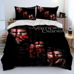 Uus film The Vampire Diaries voodipesukomplekt &Uuml;hekohaline Kaksik T&auml;issuuruses Kuninganna Kuningas Suuruses Voodikomplekt T&auml;iskasvanud Laps Magamistuba Tekikotikomplekt Kodutekstiil AU Single 140x210cm
