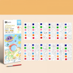 Lastele kaasaskantav akvarellmaaliraamat 12 lehte gua&scaron;&scaron;grafiti pilt 1 pliiats v&auml;rvimine vesi joonistusraamatud komplekt lastele m&auml;nguasjad kingitused