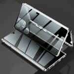 360 T&auml;ielik Kaitse Pealtvaatamise Vastane Metallist Magnetiline &Uuml;mbris Samsung Galaxy S25 S24 S23 S22 Ultra Plus jaoks Kahepoolne Karastatud Klaasist Kate For Samsung S25 h&otilde;be