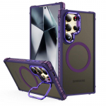 &Uuml;hev&auml;rviline raam Matt magnetiline telefonikate Samsung S25 S24 FE S23 Ultra A15 A55 A35 A14 A54 A34 jaoks P&otilde;rutuskindel Magsafe p&otilde;rkeraam Samsung S25 must