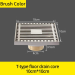 &Auml;ravool 10*10cm Tahke Messing Kroom H&otilde;be Du&scaron;&scaron;i &Auml;ravool Vannituba Ruudukujuline Kate L&otilde;hnakaitse Juuksep&uuml;&uuml;dja R&otilde;du P&otilde;randa &Auml;ravoolBS-8109A