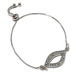 Natural Zircon Gemstone Handmade 925 Sterling Silver Bracelet 7-8 p0i77