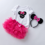 Cartoon Love Polka Dot Romper ja l&uuml;hikesed p&uuml;ksid t&uuml;drukutele S/59 (0-3 months)