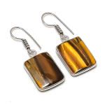 Tiger Eye Handmade 925 Sterling Silver Jewelry Earring 1.42 d7z50