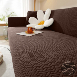 Diivanikate elutuppa Elastne Paks Žakaarmustriline Diivanikate Diivanile L-kujulisele Nurgadiivanile Diivanikatted 1/2/3/4/5 Kohaline 5 Seater 300-360cm kohv