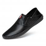 Uusim Ehtne Nahk Meeste Mokassiinid Mood K&auml;sit&ouml;&ouml; Mokassiinid Pehmed Vabaaja Kingad Meeste Luksuslikud Korterid Slip-on Hingavad Meeste Paadikingad 38