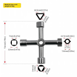 Universaalne mitmeotstarbeline t&ouml;&ouml;riistav&otilde;ti rist-, kolmnurk- ja mutriv&otilde;tmega liftikapi, ventiili juhtkarbi jaoks Four-in-one wrench h&otilde;be