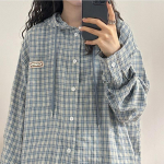 Naiste Mood Ruuduline Kapuutsiga S&auml;rk Kevad S&uuml;gis Vaba L&otilde;ikega Pikkade Varrukatega S&auml;rgid Korea Stiilis Trendikad Mitmek&uuml;lgsed Naiste Pluusid XL