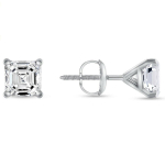 Jewels Prim 1.75 ct printsess loodud teemant k&otilde;rvar&otilde;ngad naelad Ehtne 14K valge kuld Martini kruvi 15MM h&otilde;be