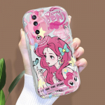 Armas koomiksimustriga kreemjas tekstuuriga korpus Lainelise servaga pehme silikoonkaanega telefoni&uuml;mbris Huawei Honor Infinix Tecno iPhone'i jaoks Infinix Hot 30 valge